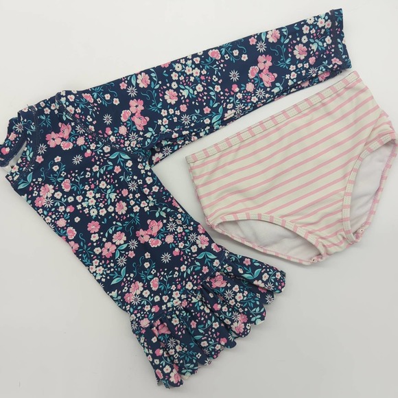 Ruffle Butts Other - Ruffle Butts girls 2 Piece swimwear- Rash Guard & bottoms 4T